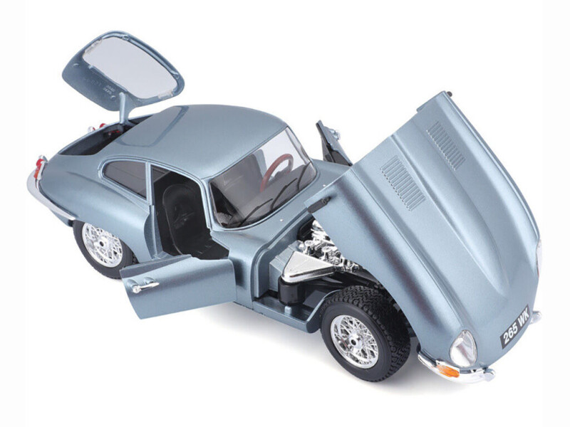 Bburago Jaguar E Coupe 1:18 Metalic Silver Blue